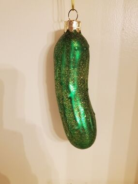 Green Glitter Pickle Ornament